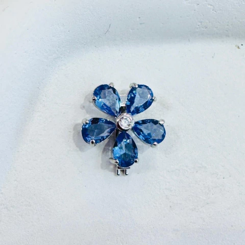 Berloque Charm Flor de gotas azul - comprar online