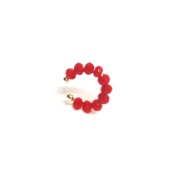 Piercing fake de cristal vermelho