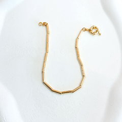 pulseira de caninhos fina em ouro 18kl - comprar online
