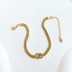 pulseira de malha com nó em ouro 18kl - comprar online