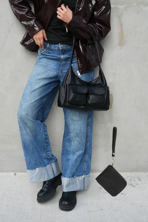 COMBO CARTERA LUCKY + BILLETERA GUAY NEGRO - buy online