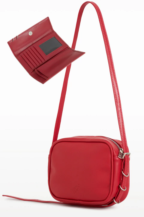 COMBO BANDOLERA CHURRI ROJA + BILLETERA ROLL ROJA - buy online