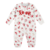 Macacão zíper love floral - vermelho
