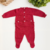 Macacão tricot bordô - Hello world - Baby Boom Enxoval