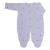 Saída maternidade tricot azul com bordado poá/ 2 peças - Luan - Baby Boom Enxoval