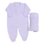 Saída maternidade de tricot lilás - Pérola - Baby Boom Enxoval