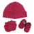 Kit presente Touca, luva e sapatinho/ Fio Egípcio - Vermelho - comprar online