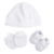 Kit presente Touca, luva e sapatinho/ Fio Egípcio - Branco - comprar online