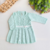 Saída maternidade tricot verde água vestido/ 3 peças - Angel - loja online