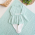 Saída maternidade tricot verde água vestido/ 3 peças - Angel na internet
