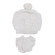 Kit gorro e luva de tricot pompom - Bege