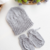Kit gorro e luva trança - cinza na internet