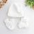 Kit gorro, luva e sapatinho de tricot - off white
