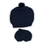 Kit gorro e luva de tricot pompom - marinho