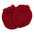Kit gorro e luva de tricot pompom - bordô na internet
