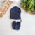 Kit gorro e luva trança - azul navy - comprar online