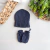 Kit gorro e luva trança - azul navy - comprar online