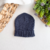 Kit gorro e luva trança - azul navy na internet
