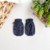 Kit gorro e luva trança - azul navy - Baby Boom Enxoval