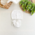 Kit gorro e luva minimalista - Branco