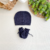 Kit gorro e luva minimalista - marinho