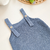 Jardineira tricot azul jeans - Miami - comprar online