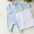 Saída maternidade azul poá branco - Algodão Egípcio