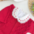 Body colar de flores/ vermelho