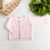 Saída maternidade tricot poá rosa e branco/ 3 peças - loja online