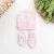 Kit gorro e luva trança - rosa