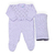 Saída maternidade tricot lilás - Lalá/ 2pçs