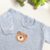 Macacão tricot azul ursinho minimalista - comprar online