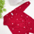Macacão tricot bordô poá branco - comprar online
