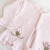 Conjunto tricot rosa - Vasinho de flores