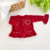 Conjunto tricot vermelho - Babadinho coração na internet