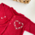 Conjunto tricot vermelho - Babadinho coração - Baby Boom Enxoval