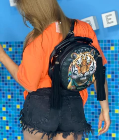 BOLSO REDONDO NEGRO TIGRE - buy online