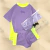 SET REMERA + SHORT UV50+ COLOR BLOCK LILA