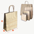 Bolsa 22x30x10  Con Manijas Pegadas  Línea Economy. Kraft Marrón