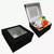 Caja para Desayuno Mediana Con Visor de PVC. Negra