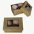 Caja para Lencería, Mallas  Con Visor de PVC. Kraft Marrón
