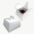 Caja para Tortas, Tartas, Postres 21x21x11 Con manija. Blanca - Packaging Express