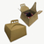 Caja para Tortas, Tartas, Postres  21x21x11  Con Manija. Kraft Marrón