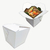 Caja para Wok, Comida China, Pastas Laminado Interior Anti-Aceite. Blanca - Packaging Express