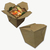 Caja para Wok, Comida China, Pastas  Laminado Interior Anti-Aceite. Kraft Marrón