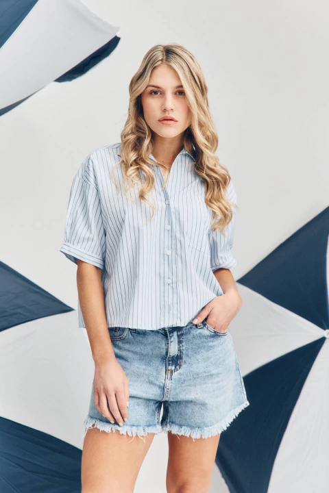 Camisa crop manga corta - comprar online