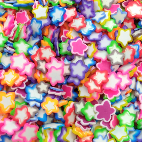 Aplique Fimo Granulado Estrela – Detalhes divertidos para Laços e Artesanato - comprar online