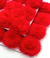Meio Pompom Vermelho Peluciado 4cm Pacote com 10 peças ref.1576-1