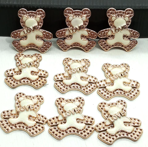 Aplique Urso com Strass – Joia para Laços e Artesanato - comprar online