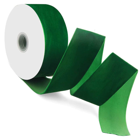 Fita Veludo Verde N9 - 5 Metros para Decoração - Laços e Artesanato - comprar online